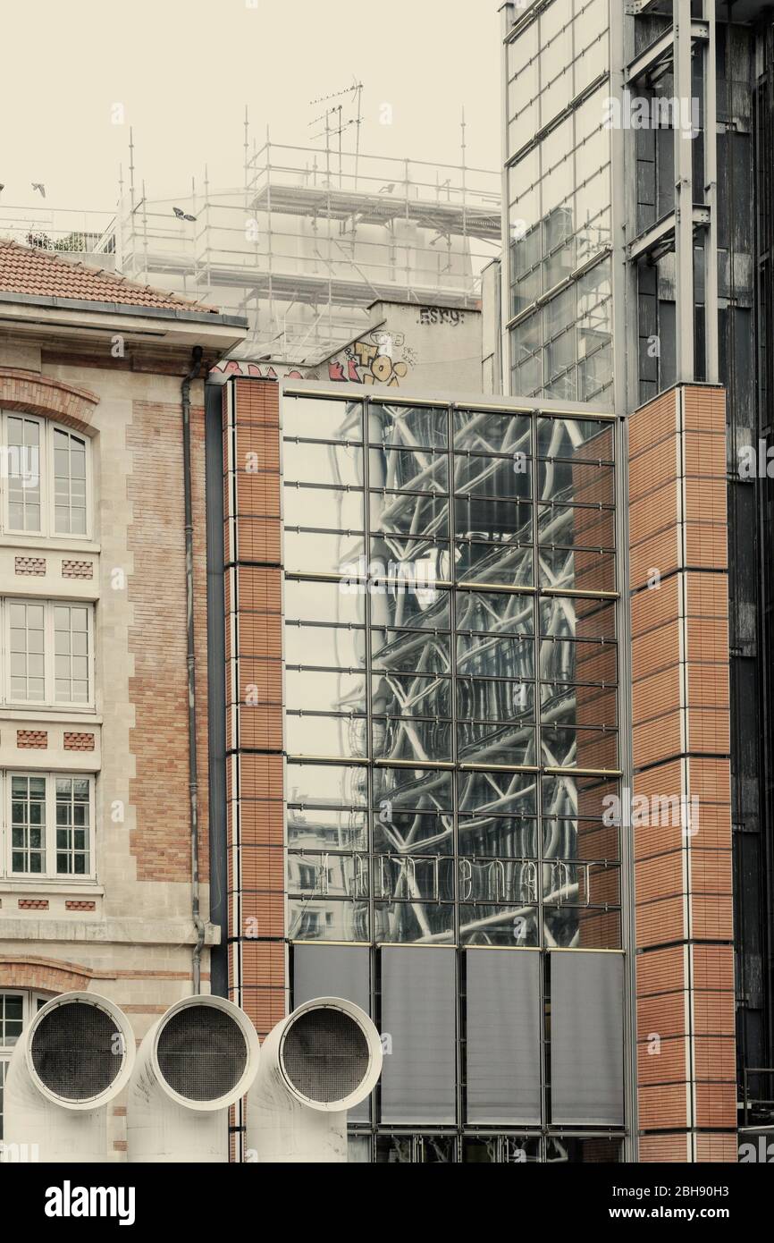 Place Centre George Pompidou Banque D'Images