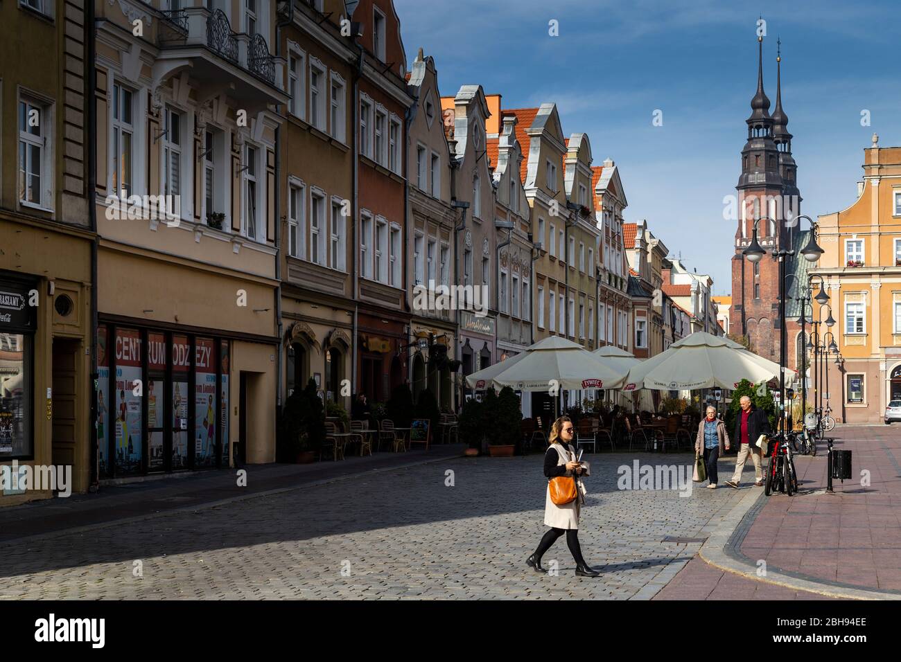 Europe, Pologne, Opole Voivodeship, Opole - marché principal - l'un des plus anciens ensembles de ville en Pologne Banque D'Images