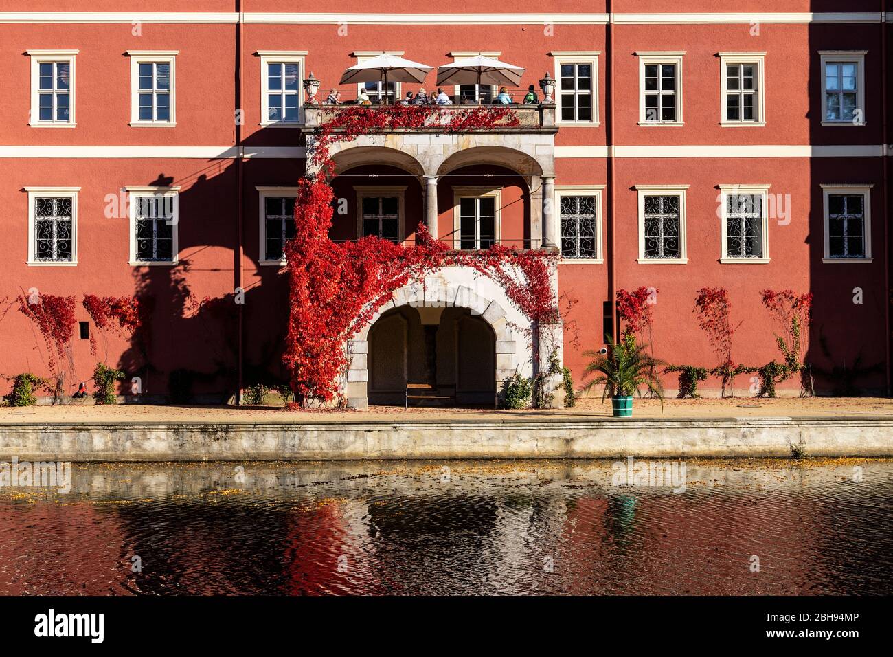 Europe, Allemagne, Parc Muskau / Parc Muzakowski / Parc Muskauer - Château Muskau Banque D'Images