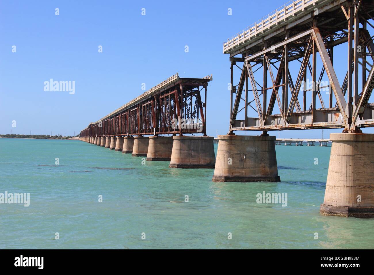 Pont Florida, bahia honda, Key West Banque D'Images