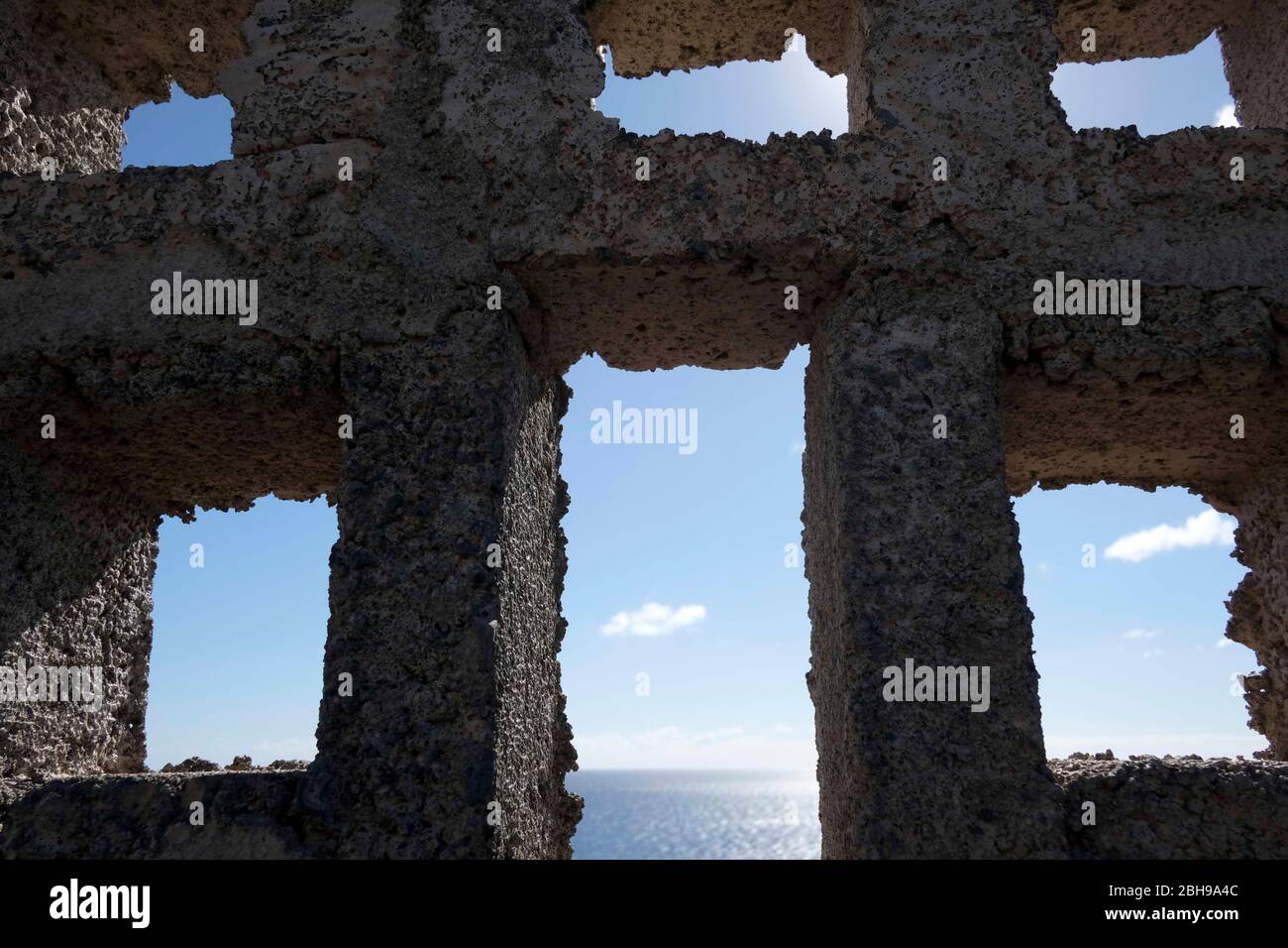 L'Europe, les îles Canaries, la Gomera, a détruit le bâtiment Banque D'Images