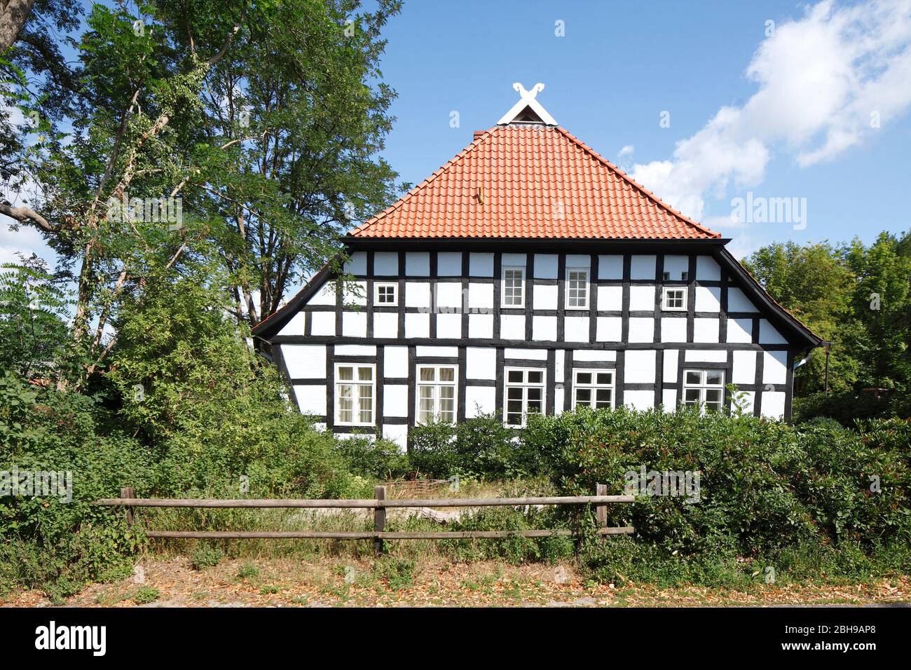 Achim, maison à colombages, ancienne ferme de Basse-Saxe Banque D'Images