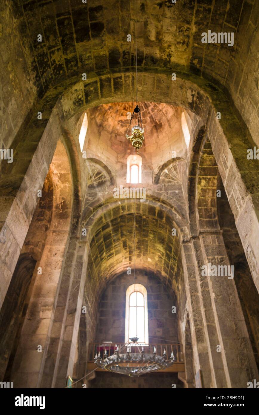 L'Arménie, Canyon Débède, Odzoun, Saint Astvatsatsin Church, 5e siècle, le légendaire lieu de sépulture pour les langes de l'enfant Jésus Christ, de l'intérieur Banque D'Images