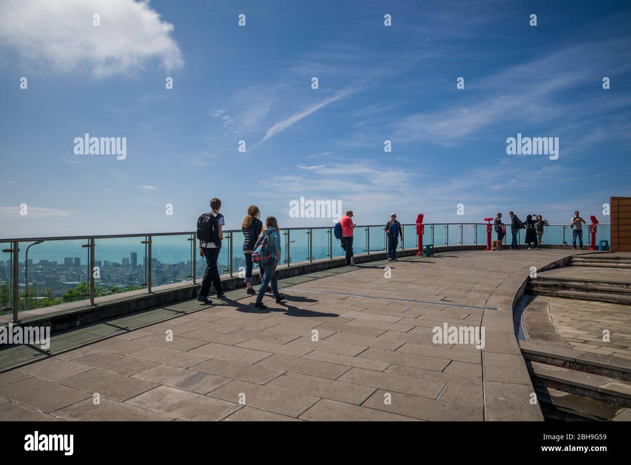 Géorgie, Batumi, montagne d'anurie, plate-forme de visualisation, pas de sortie Banque D'Images