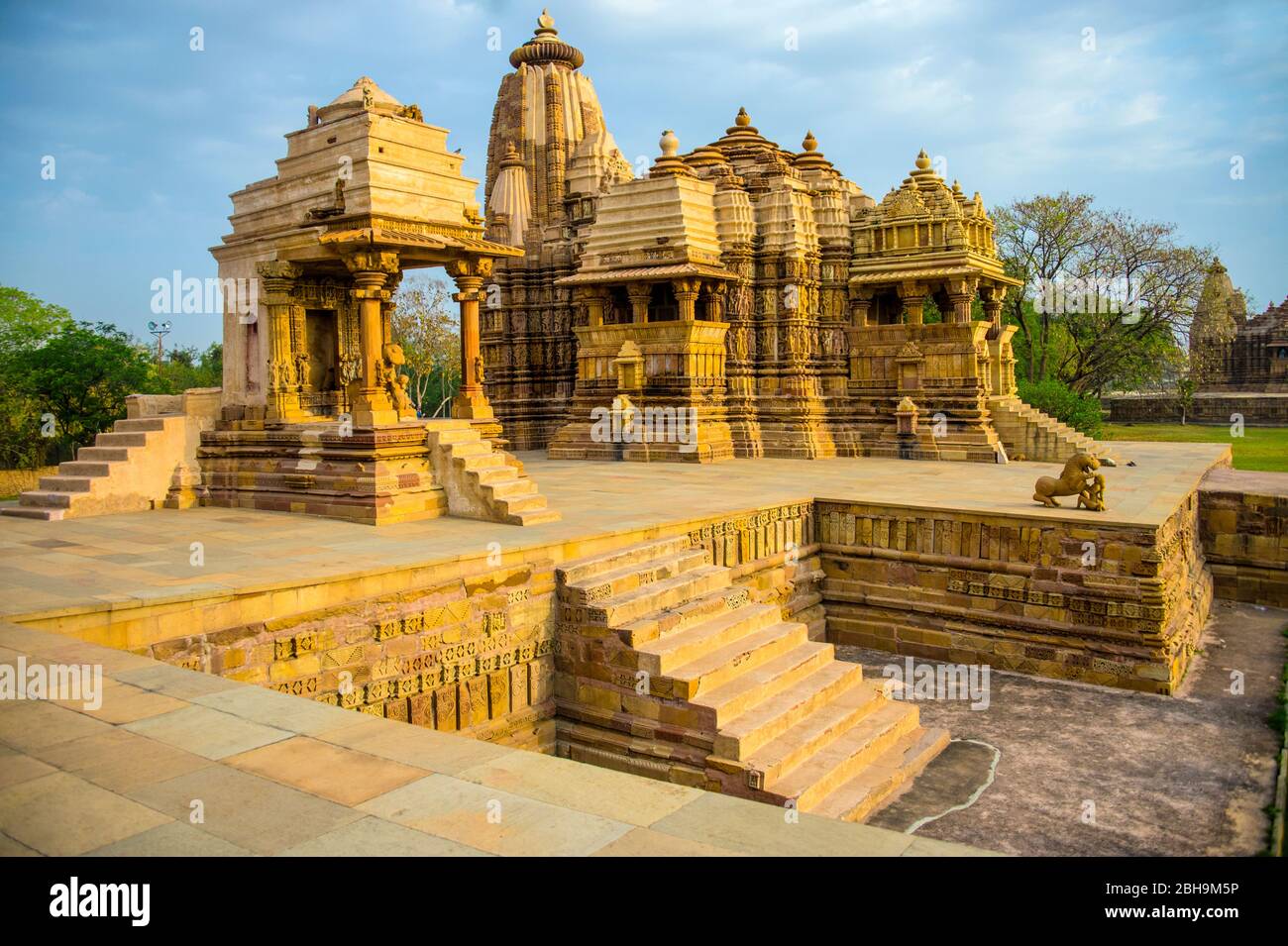 Temples de Khajuraho, Madhya Pradesh, Inde Banque D'Images