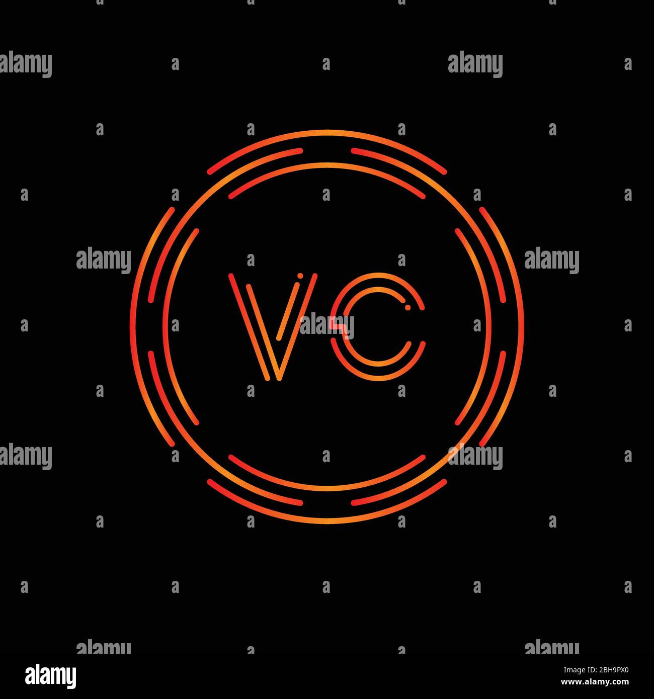 Logo Creative lettre VC modèle vectoriel de typographie créative. Logo VC lettre abstraite numérique. Illustration de Vecteur Logo Creative lettre VC modèle vectoriel de typographie créative. Logo VC lettre abstraite numérique. Illustration de Vecteur