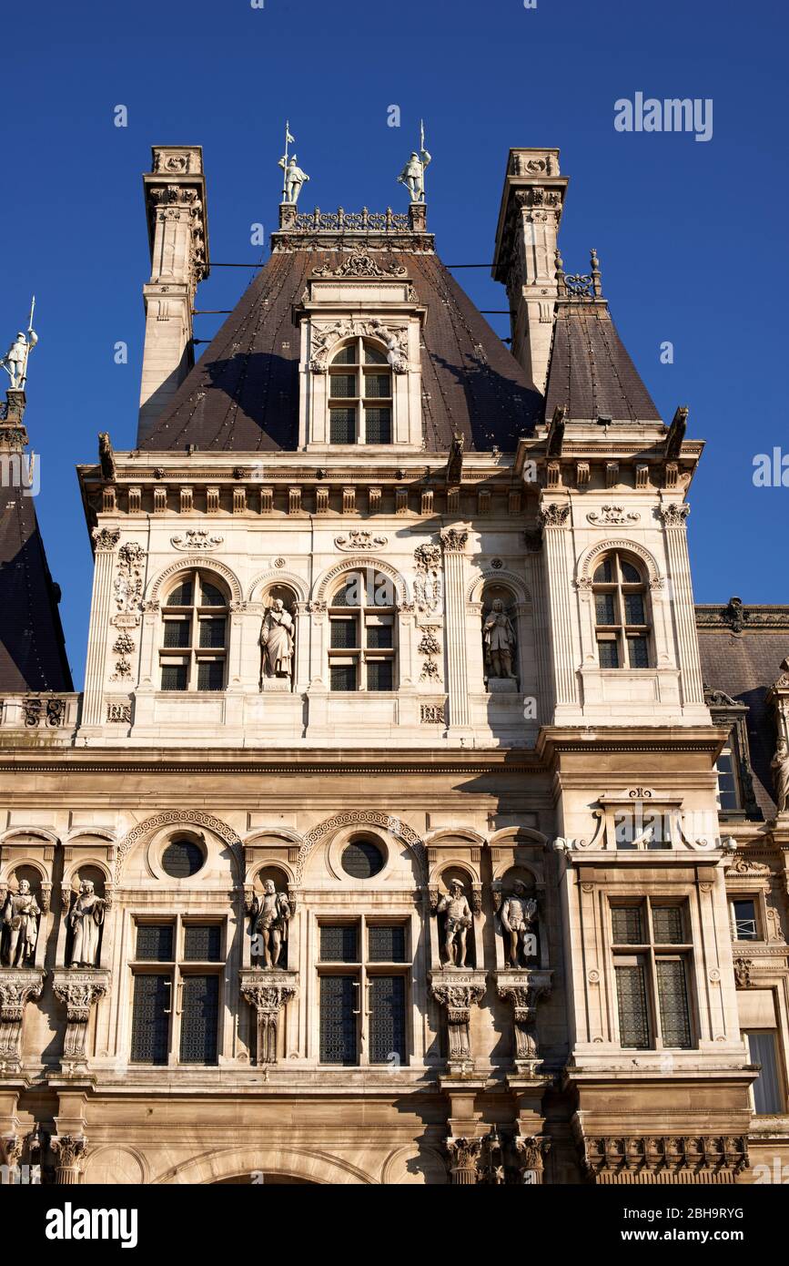 L'Hôtel de Ville de Paris, France, l'Hôtel de ville de Paris Banque D'Images