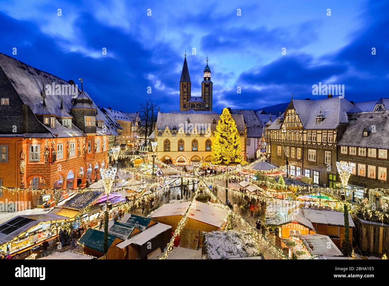 Marché de Noël à Goslar, Basse-Saxe Banque D'Images