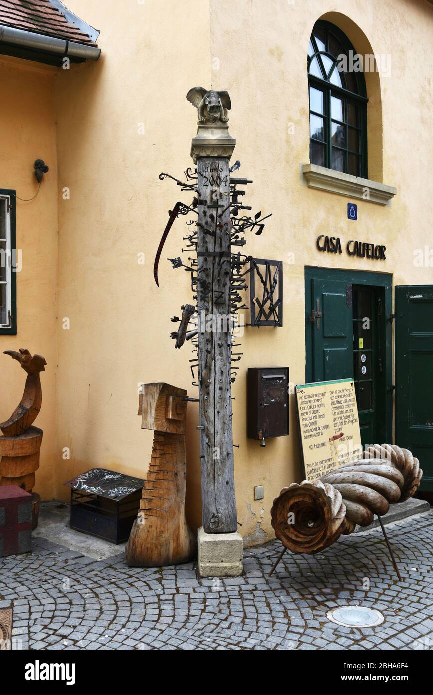 Europe, Roumanie, Sibiu, Sibiu, Transylvanie, auberge de jeunesse, Casa Calfelor Banque D'Images