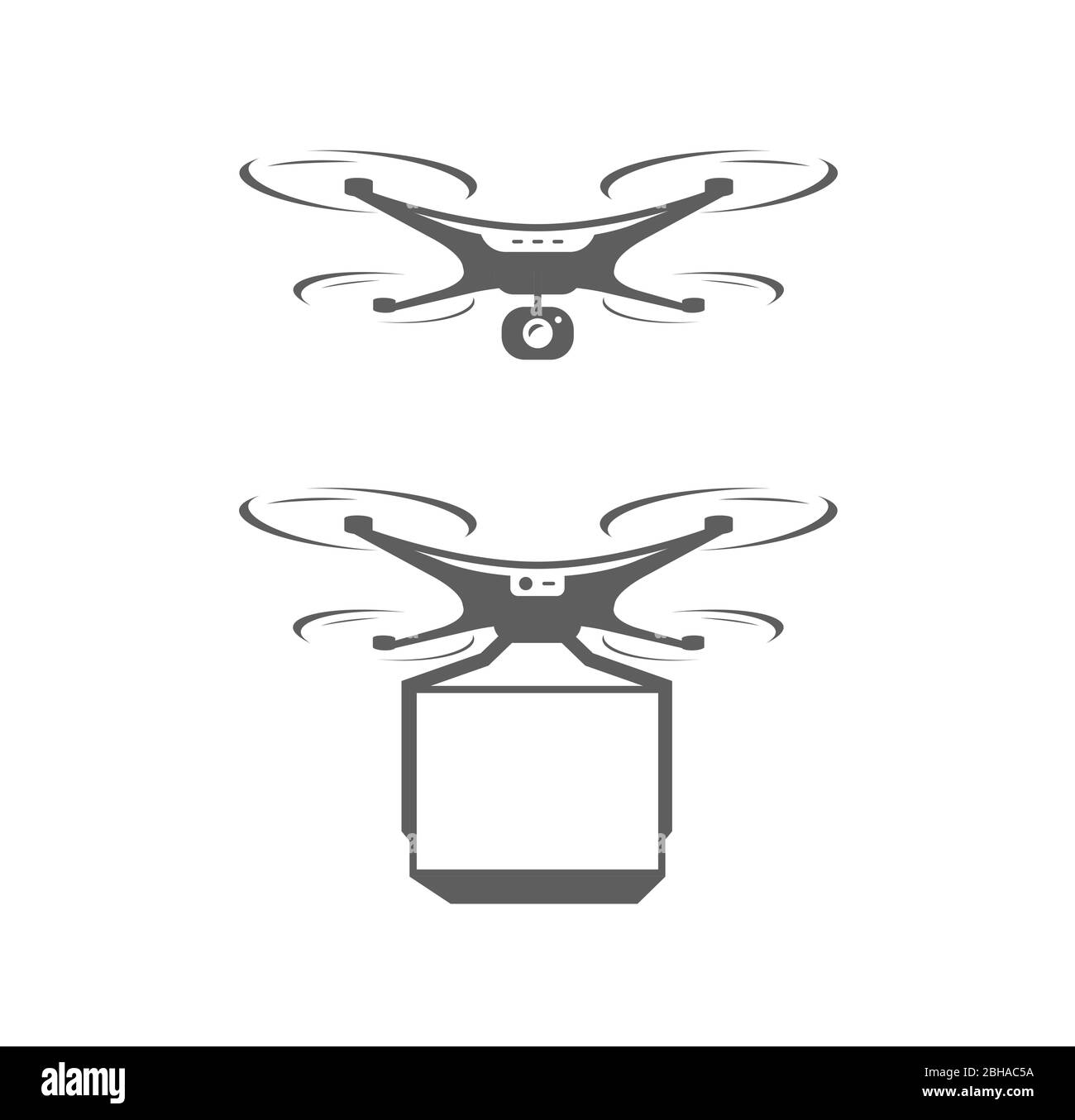 Icône ou symbole de quadcopter de drone. Illustration vectorielle de la technologie Illustration de Vecteur