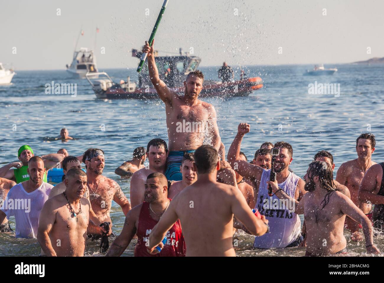 États-Unis, Nouvelle-Angleterre, Massachusetts, Cape Ann, Gloucester, Saint Peters Fiesta, Festival de la pêche traditionnelle italienne, Champions du pôle gras, NR Banque D'Images
