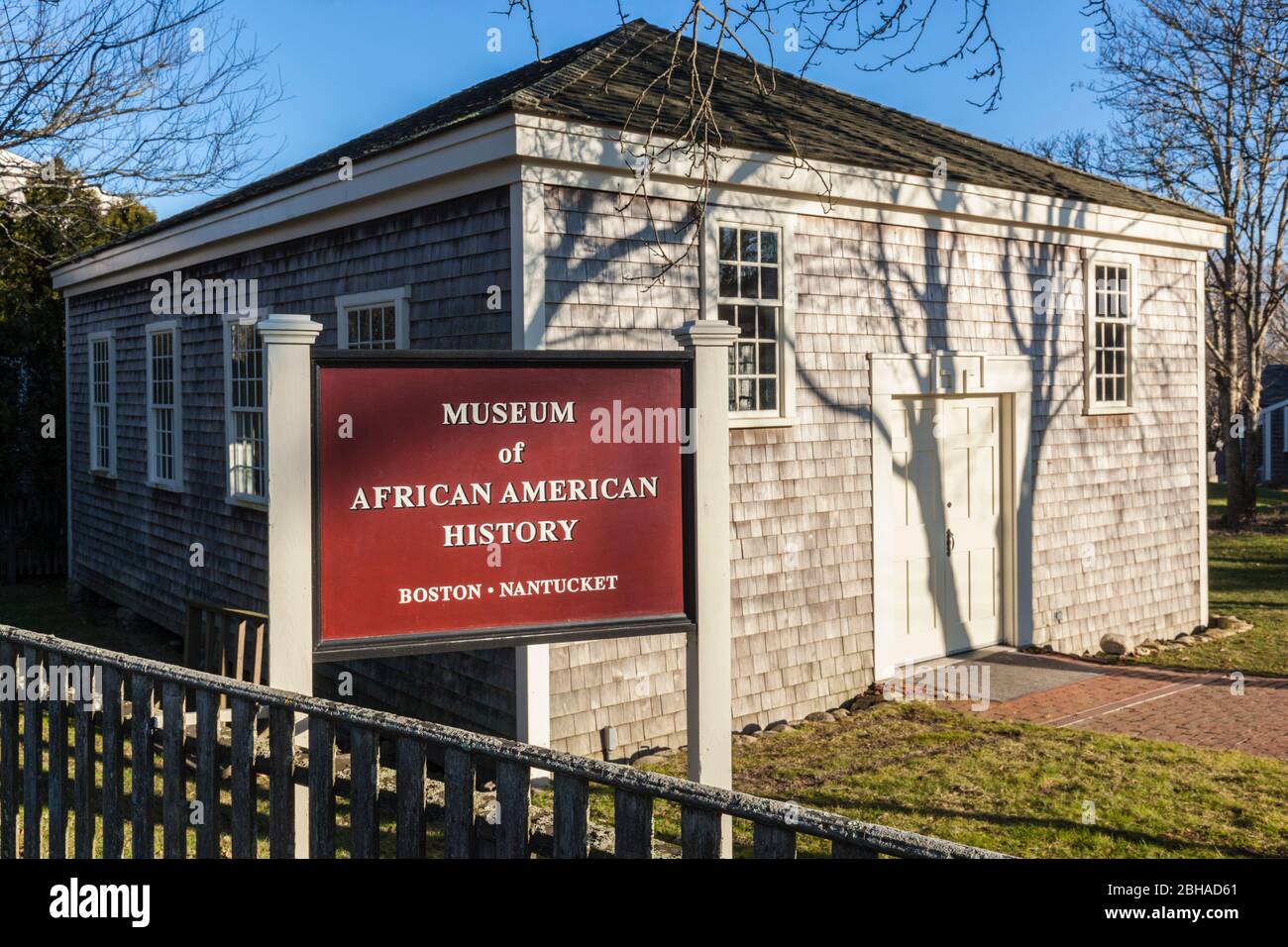 États-Unis, Nouvelle-Angleterre, Massachusetts, Nantucket Island, Nantucket Town, African Meeting House, construit en 1820, l'une des plus anciennes églises noires des États-Unis Banque D'Images