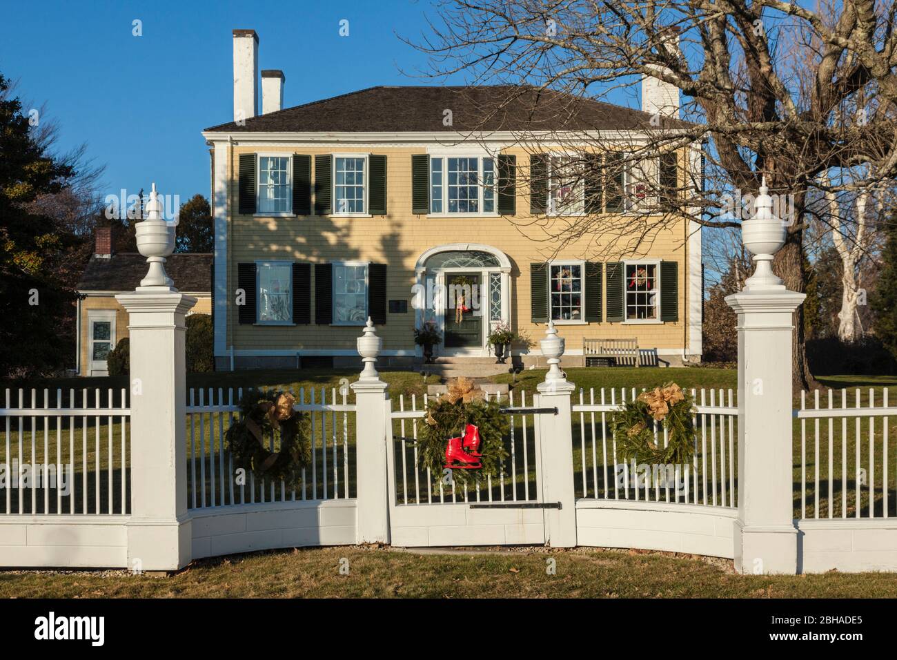 USA, Nouvelle-Angleterre, Massachusetts, Duxbury, le roi César House, autrefois possédé par Ezra Weston, le plus grand propriétaire de navires aux États-Unis dans les années 1840 Banque D'Images