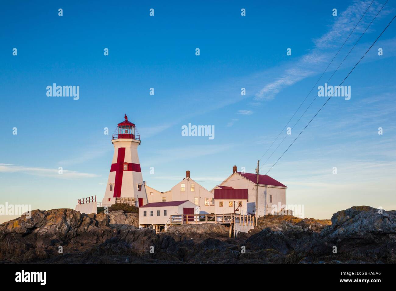 Canada, Nouveau-Brunswick, Île Campobello, Head Harbour lighthouse phare Banque D'Images Canada, Nouveau-Brunswick, Île Campobello, Head Harbour lighthouse phare Banque D'Images