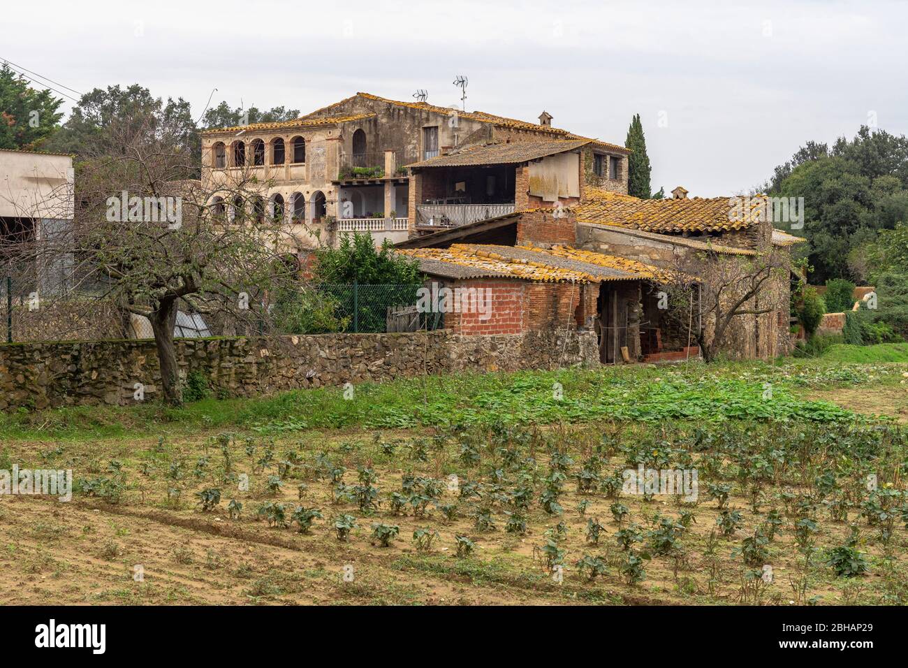Europe, Espagne, Catalogne, Costa Brava, ancienne maison de campagne dans l'arrière-pays catalan près de Sant Pol Banque D'Images