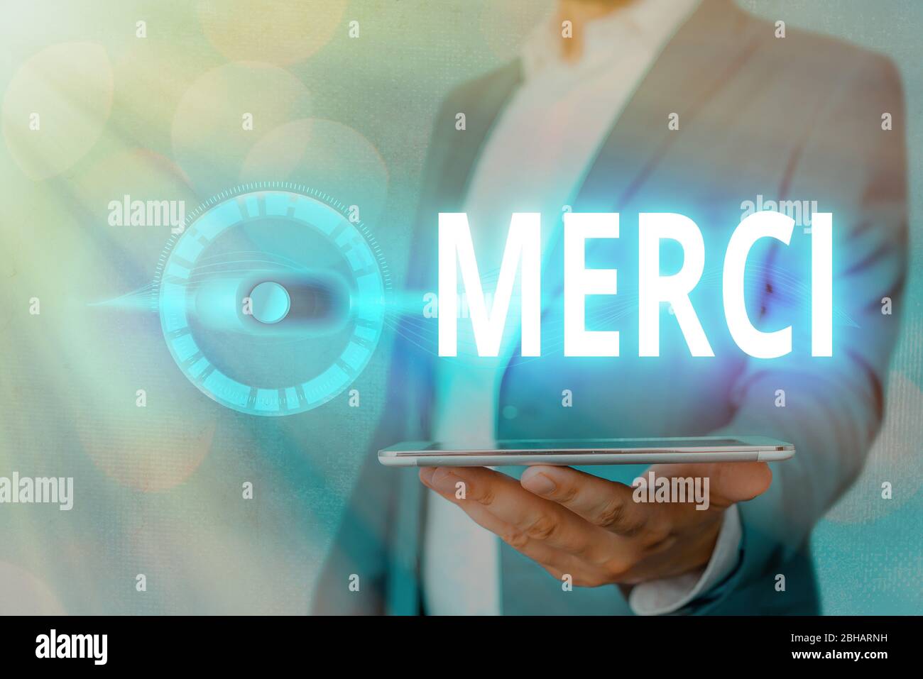 Texte écriture Merci. Photo conceptuelle ce qui est dit ou réponse quand quelqu'un vous aide en France Merci Banque D'Images
