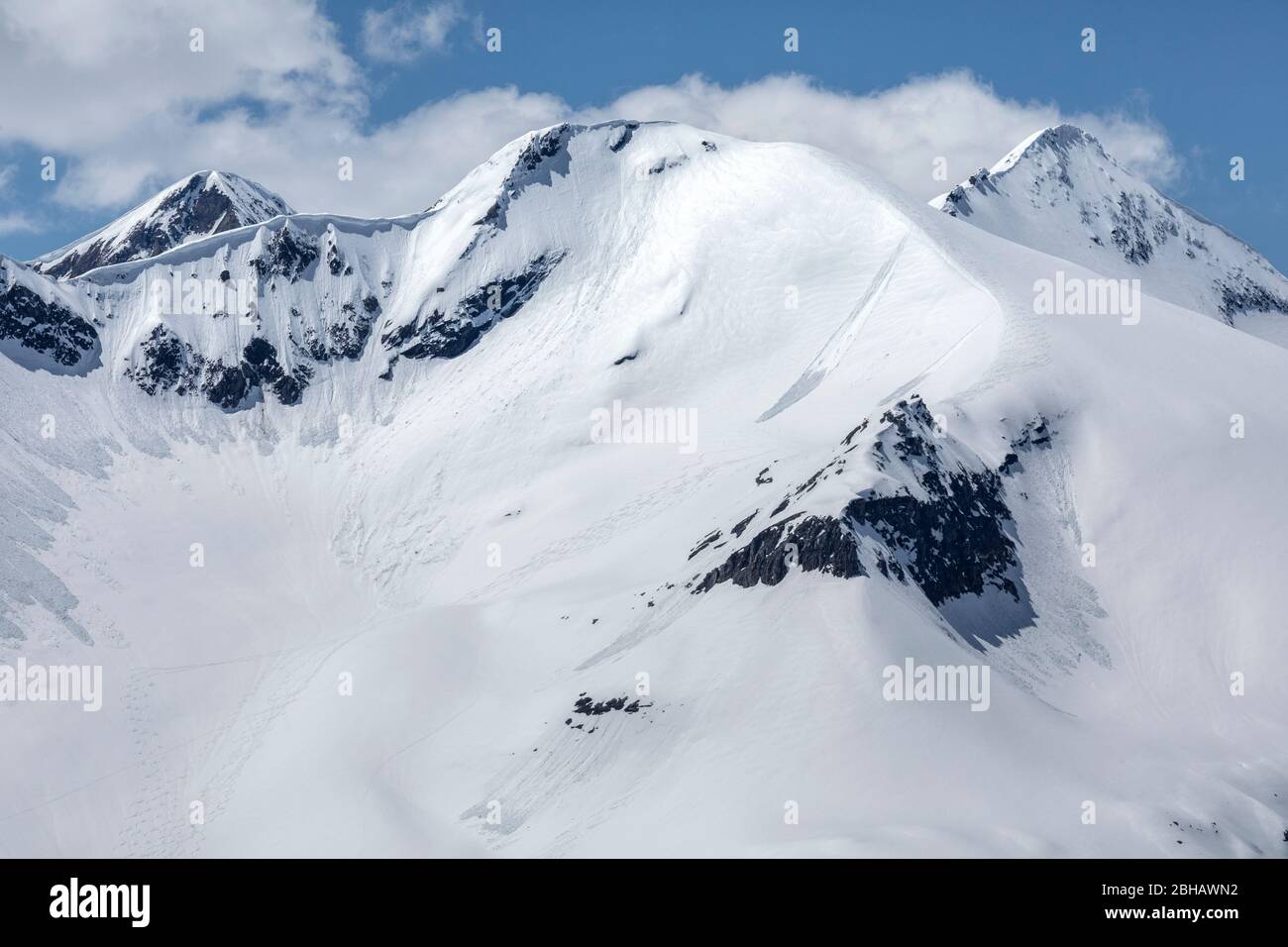 Breitkofp, côté nord-est, Hohe Tauern, groupe Glockner, chaîne de montagnes High Tauern, entre Carinthie et la terre de Salzbourg, Autriche Banque D'Images