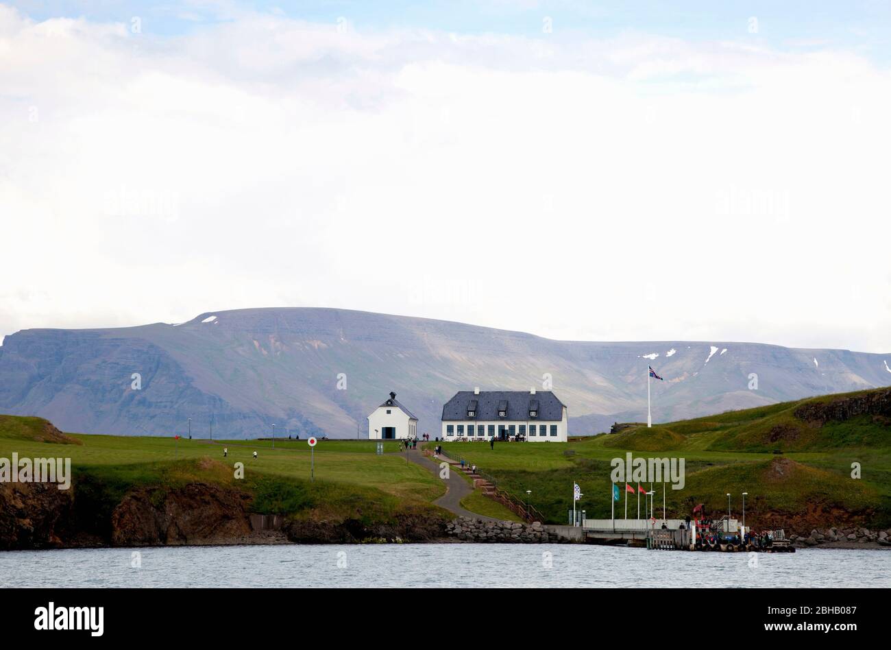 Île de Videoy; Landschaft; Meer; Himmel; île; Reykjavik Banque D'Images