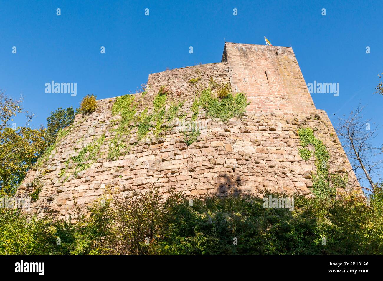 Allemagne, Bade-Wurtemberg, Bade-Wurtemberg - Ebersteinburg, château ruine Alt-Eberstein Banque D'Images