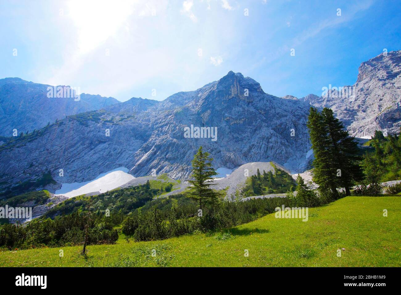 Sur le chemin de la maison royale sur Schachen, Allemagne, Bavière, Haute-Bavière, Garmisch-Partenkirchen Banque D'Images