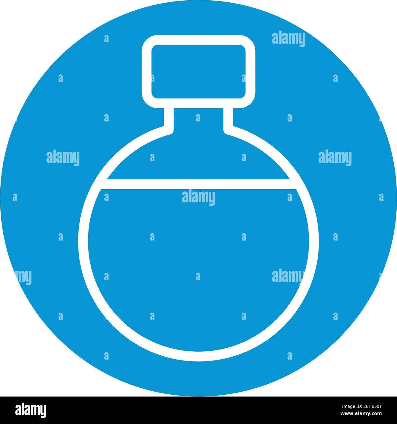 icône de flacon chimique sur fond blanc, style de couleur de bloc, illustration vectorielle Illustration de Vecteur