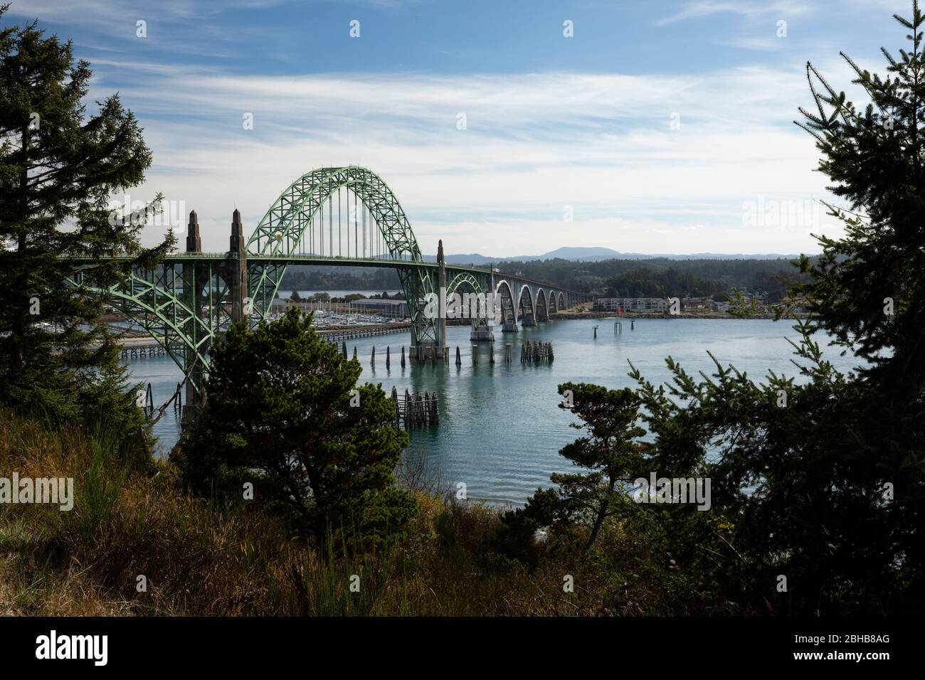 Vue sur Oregon City Bridge, Oregon, États-Unis Banque D'Images