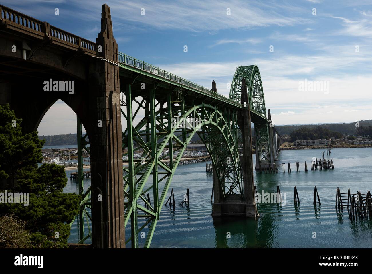 Vue sur Oregon City Bridge, Oregon, États-Unis Banque D'Images