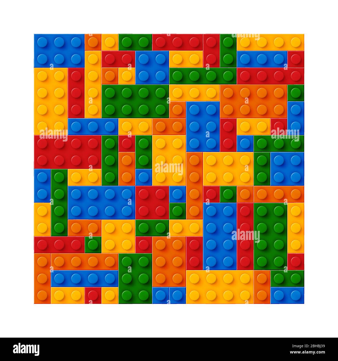 Modèle transparent de briques en plastique de couleur réaliste. Blocs de construction. Il est facile à redéfinir. Il vous suffit de vous rendre aux nuances et de profiter de cette offre. SPE 10 Illustration de Vecteur