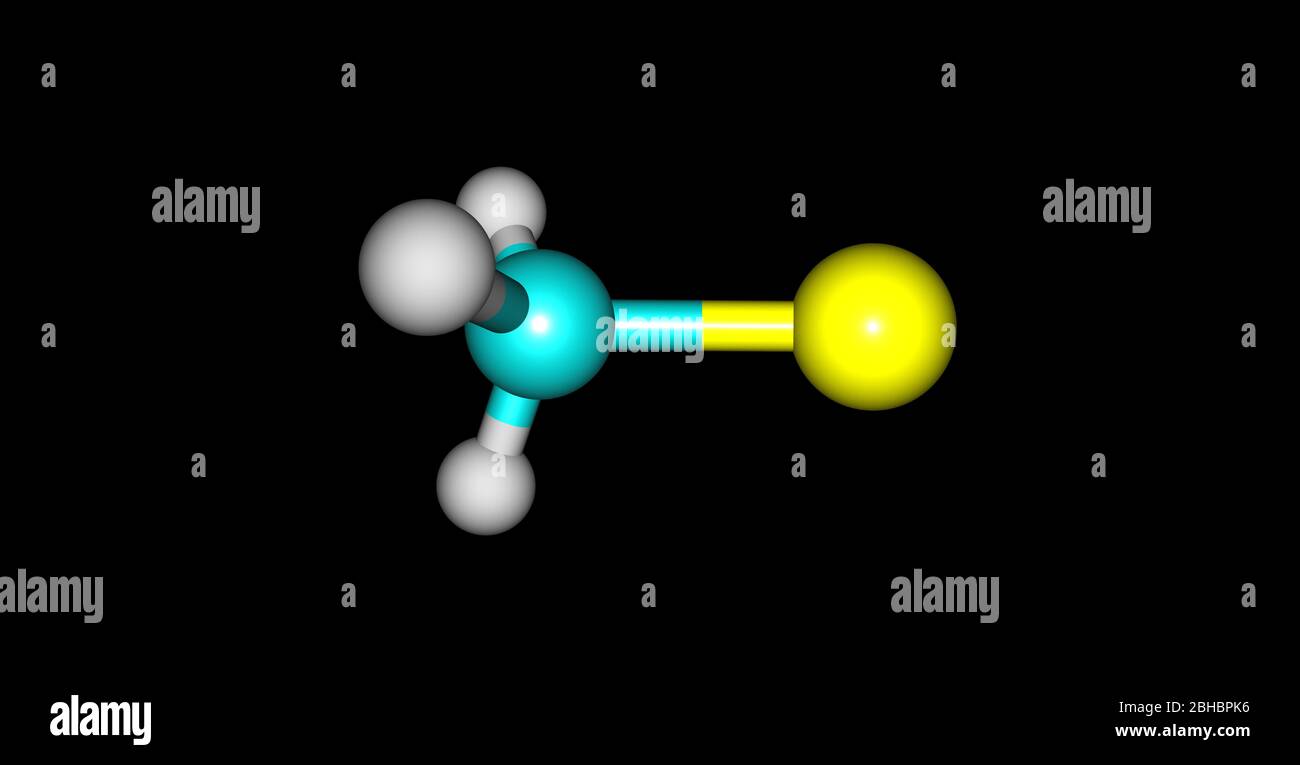 Le bromométhane ou le bromure de méthyle est un composé organobrome dont la formule est CH3Br. Il est incolore, inodore, gaz ininflammable. illustration tridimensionnelle Banque D'Images