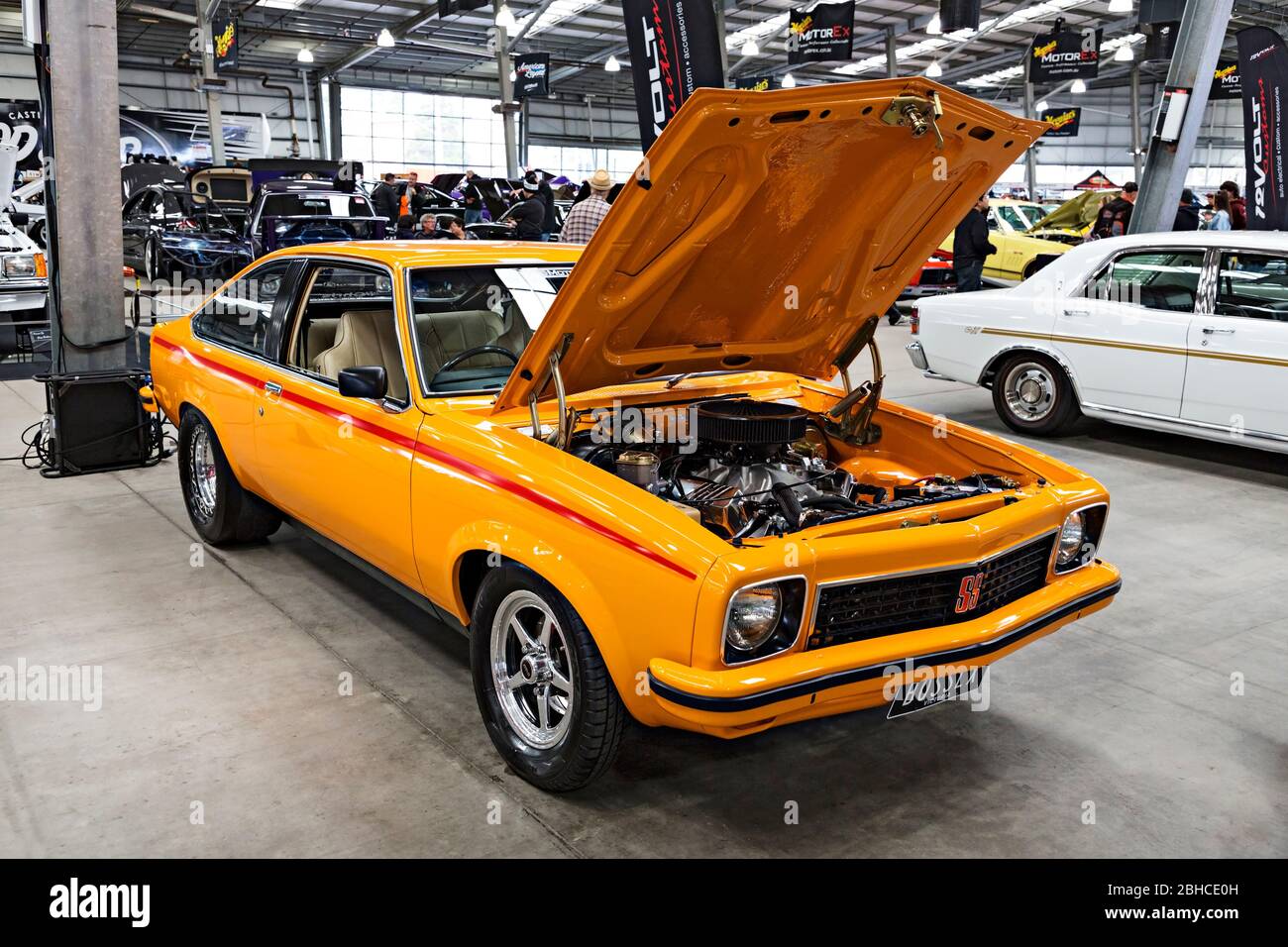 Automobiles / Australian Made 1976 LX SS Holden Torana Hatchback affiché lors d'un spectacle automobile à Melbourne Victoria Australie. Banque D'Images