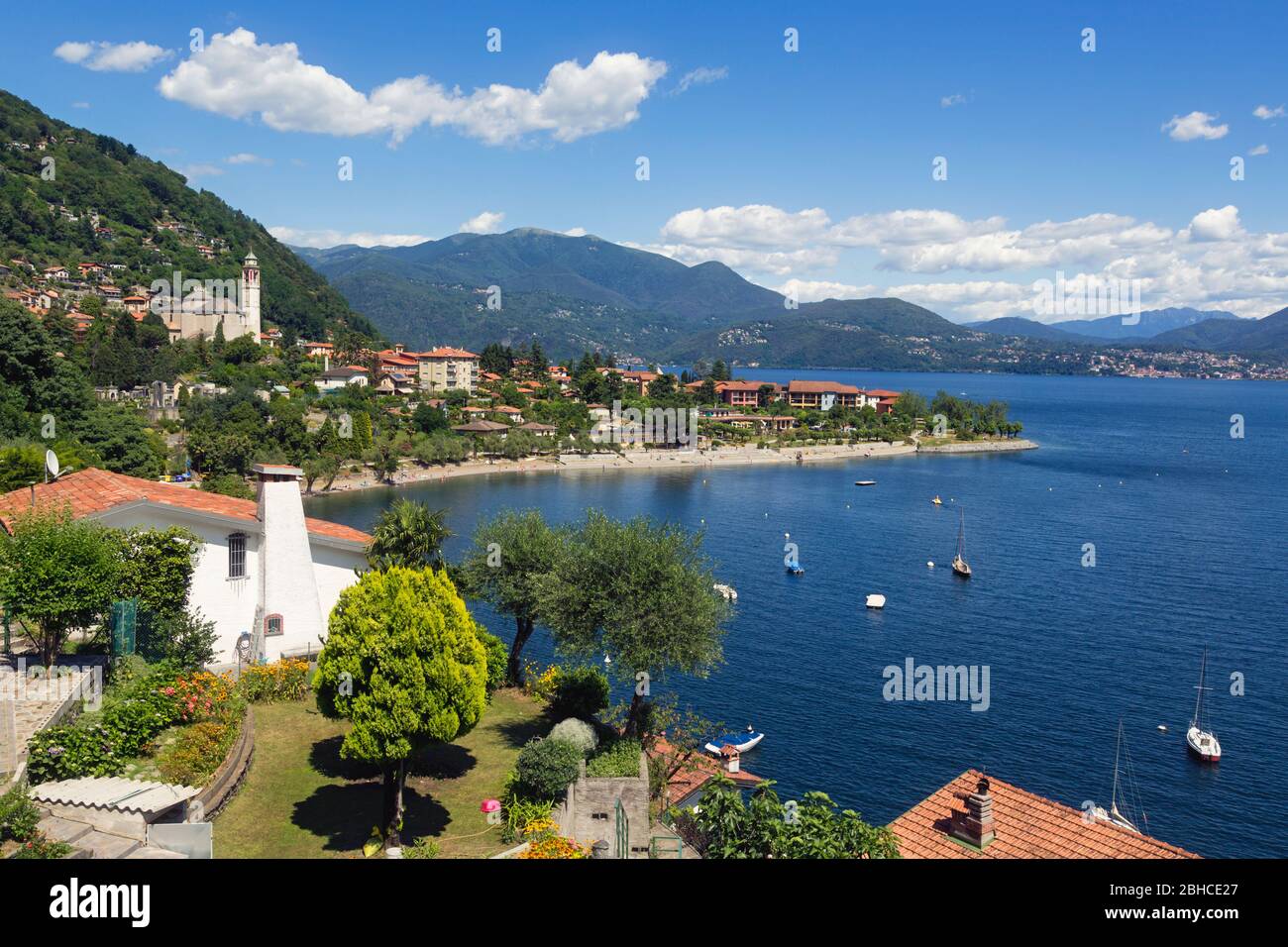 Riviera de Cannero, Verbano-Cusio-Ossola Province, Piémont, Italie, sur le Lac majeur, Lac majeur, Banque D'Images
