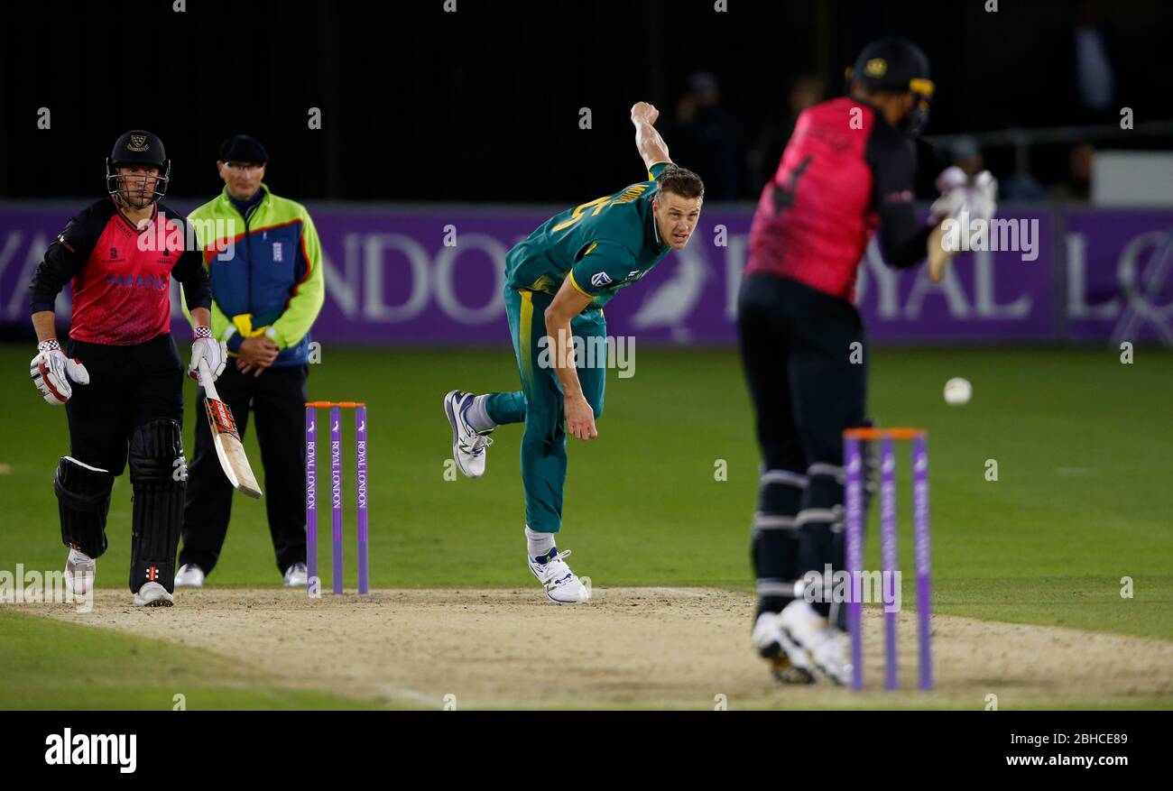 Morne Morkel, d'Afrique du Sud, entre Sussex et l'Afrique du Sud, entre le premier Central County Ground de Hove, entre deux tours. 19 mai 2017 Banque D'Images