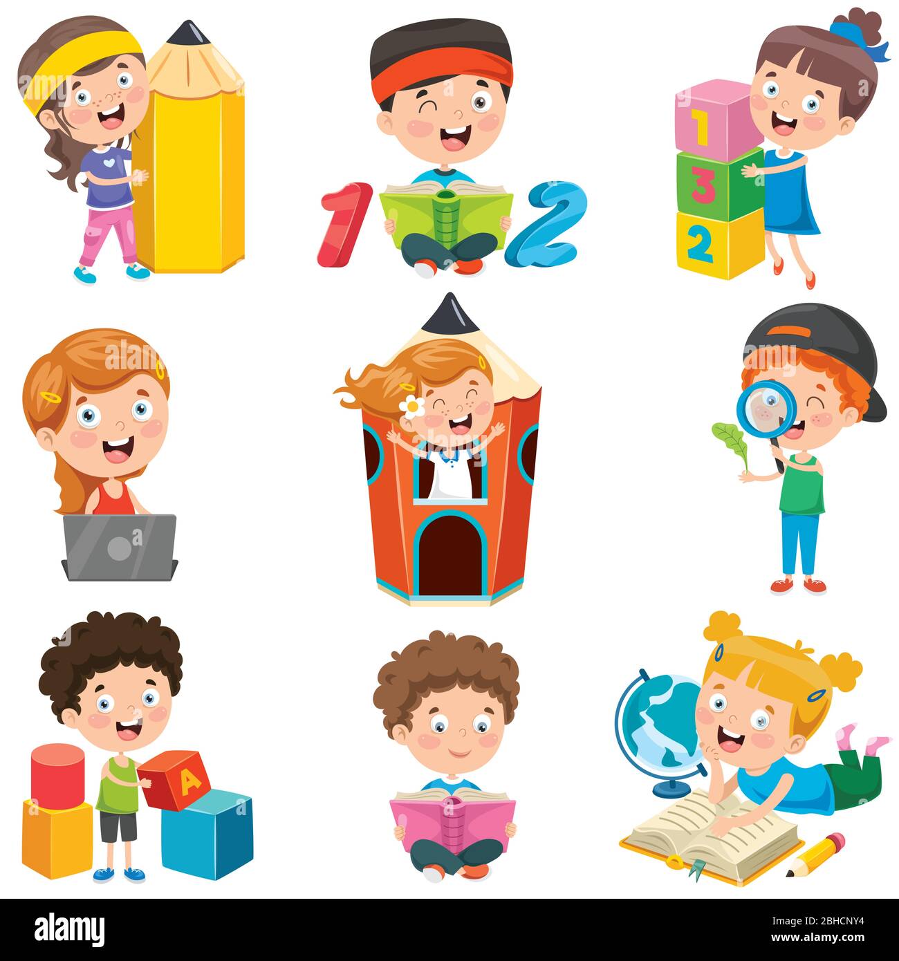 Conception de concept pour l'éducation des enfants Illustration de Vecteur