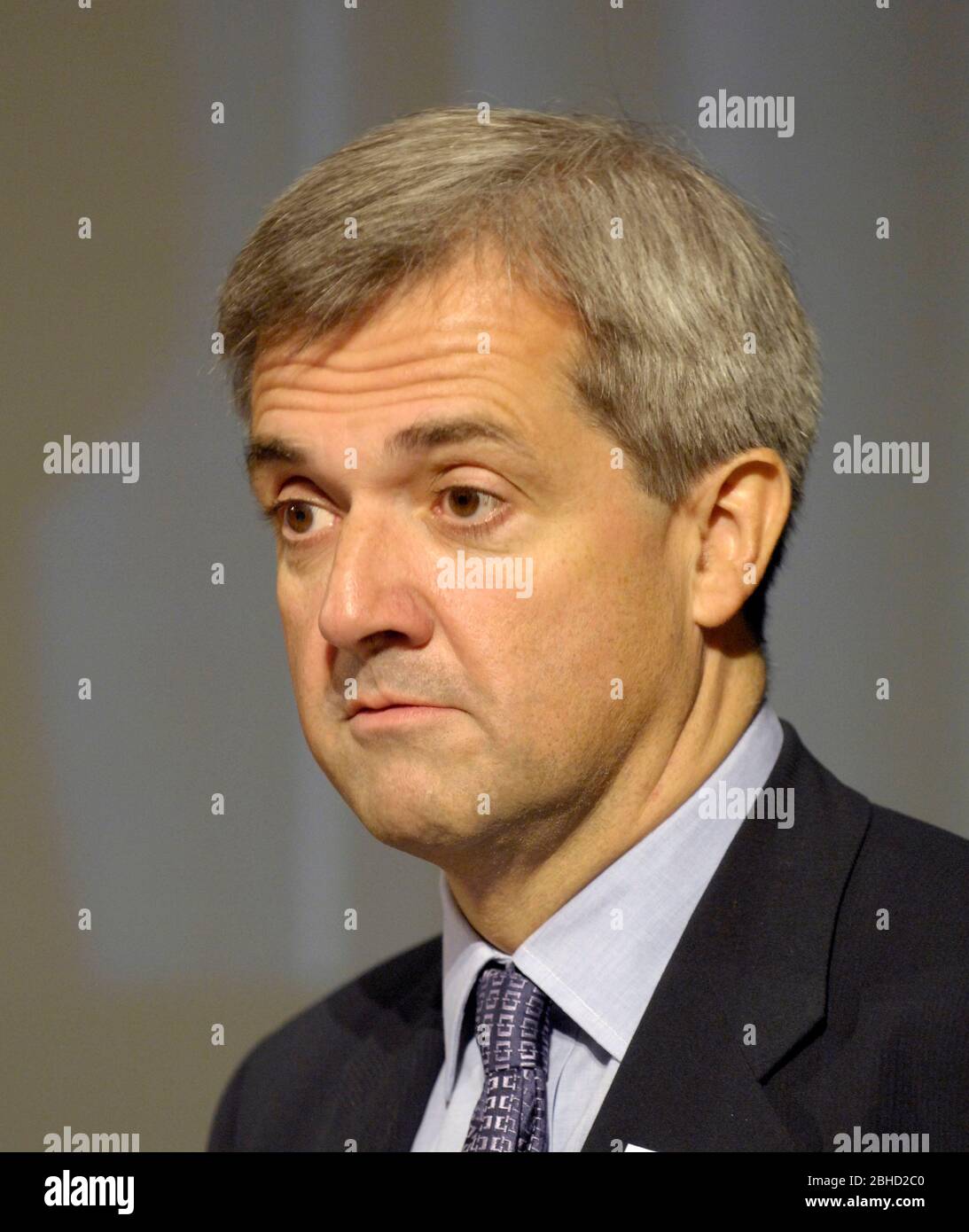 Portrait de Christopher Murray Paul-Huhne connu sous le nom de Chris Huhne. Banque D'Images