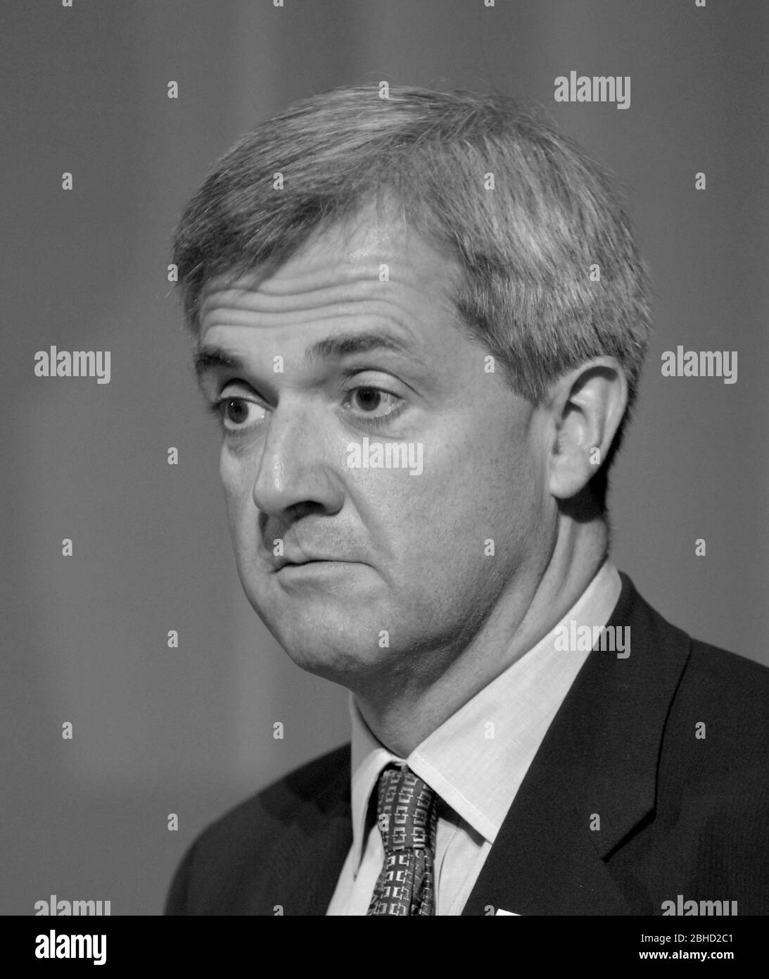 Portrait de Christopher Murray Paul-Huhne connu sous le nom de Chris Huhne. Banque D'Images