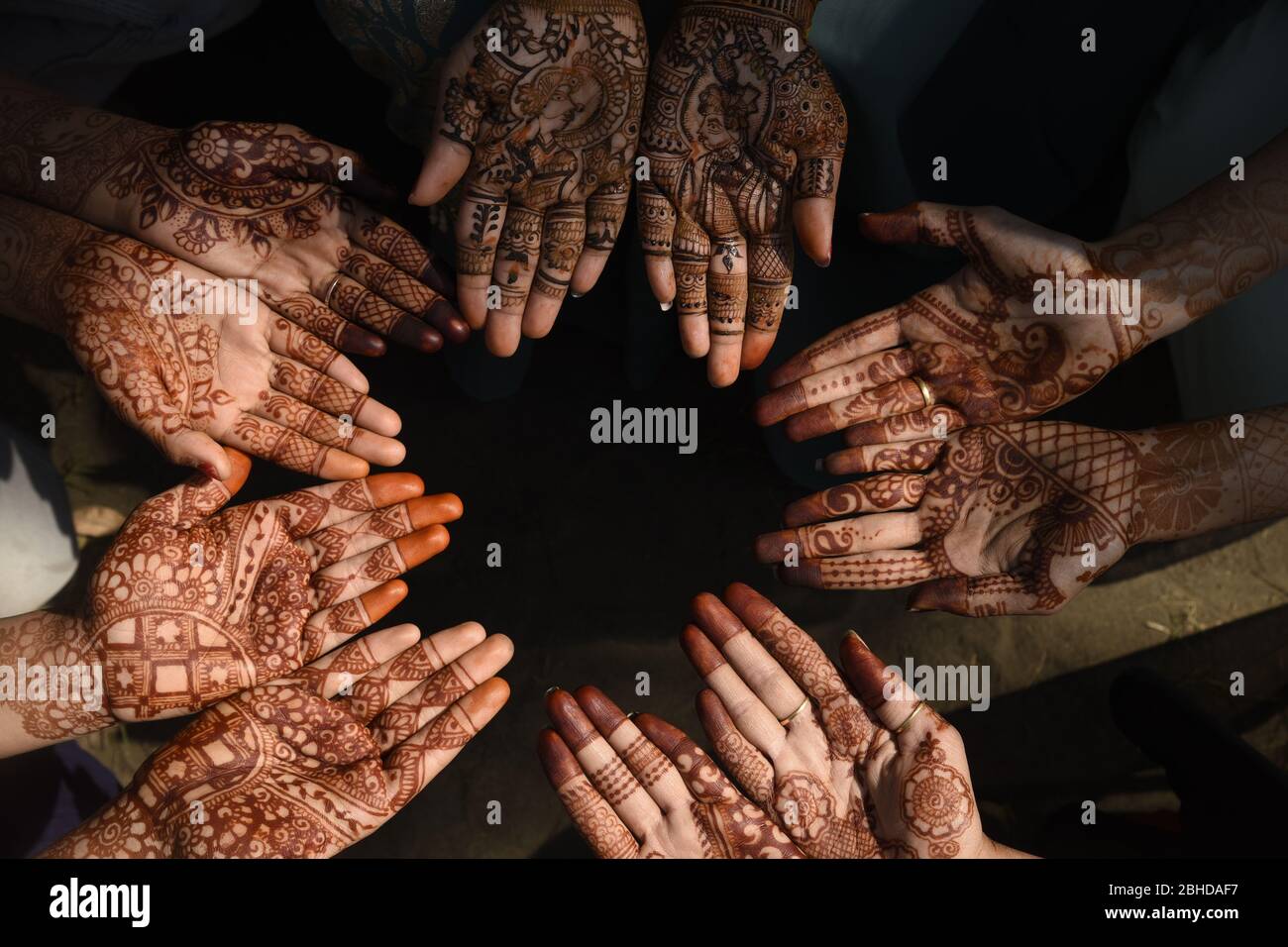 mariage indien Mehndi Banque D'Images