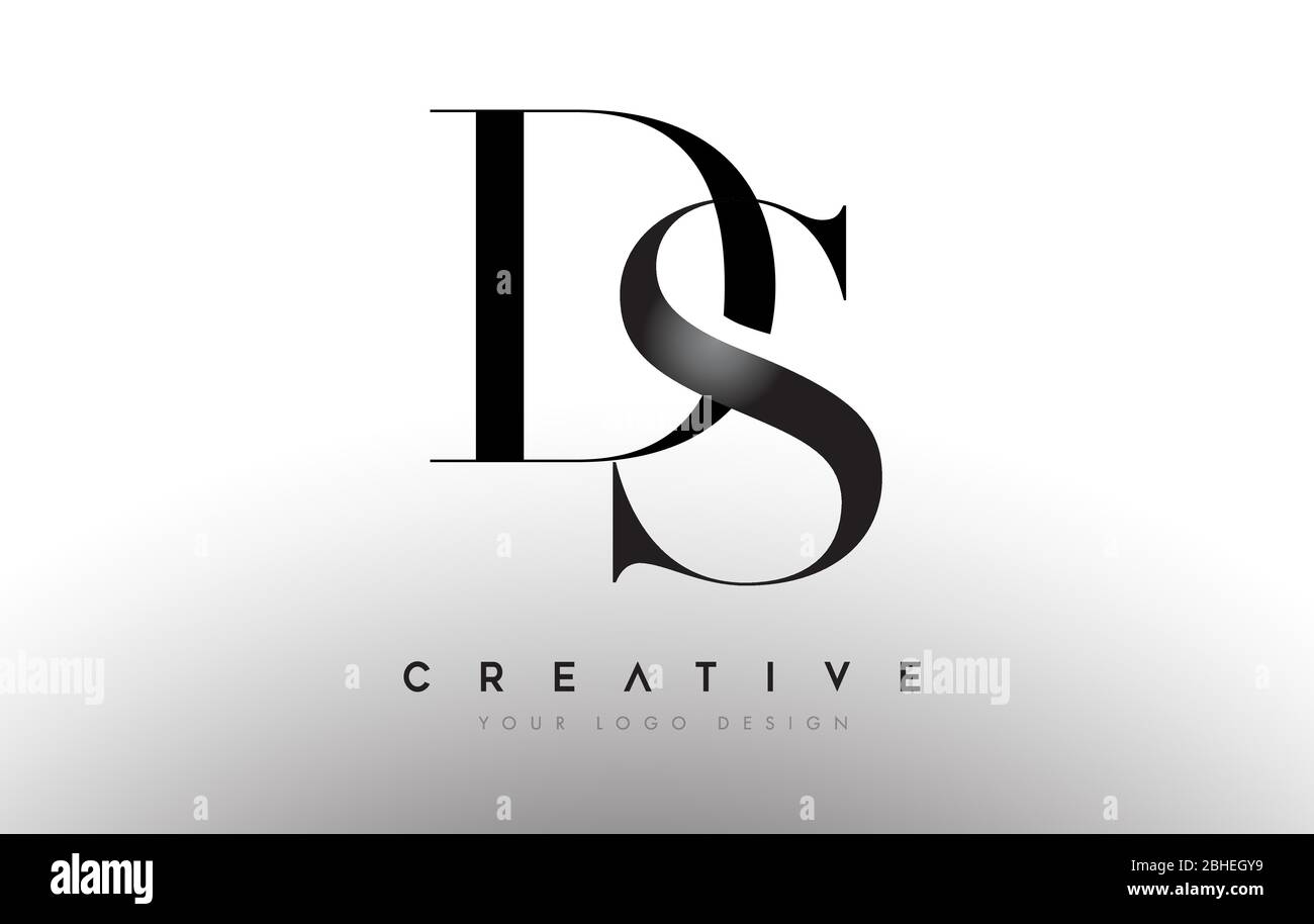 DS sd lettre design logo logo logo logo logo icône concept avec police serif et style classique élégant look vectoriel illustration. Illustration de Vecteur
