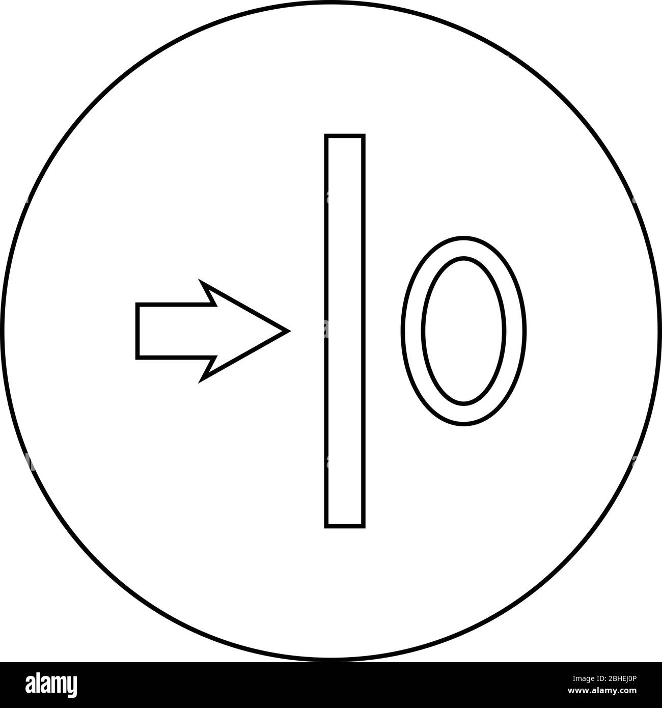 Autocollant personnalisé Désignation sur l'icône du symbole du papier peint  dans le cercle contour rond couleur noire illustration vectorielle image  simple de style plat Image Vectorielle Stock - Alamy
