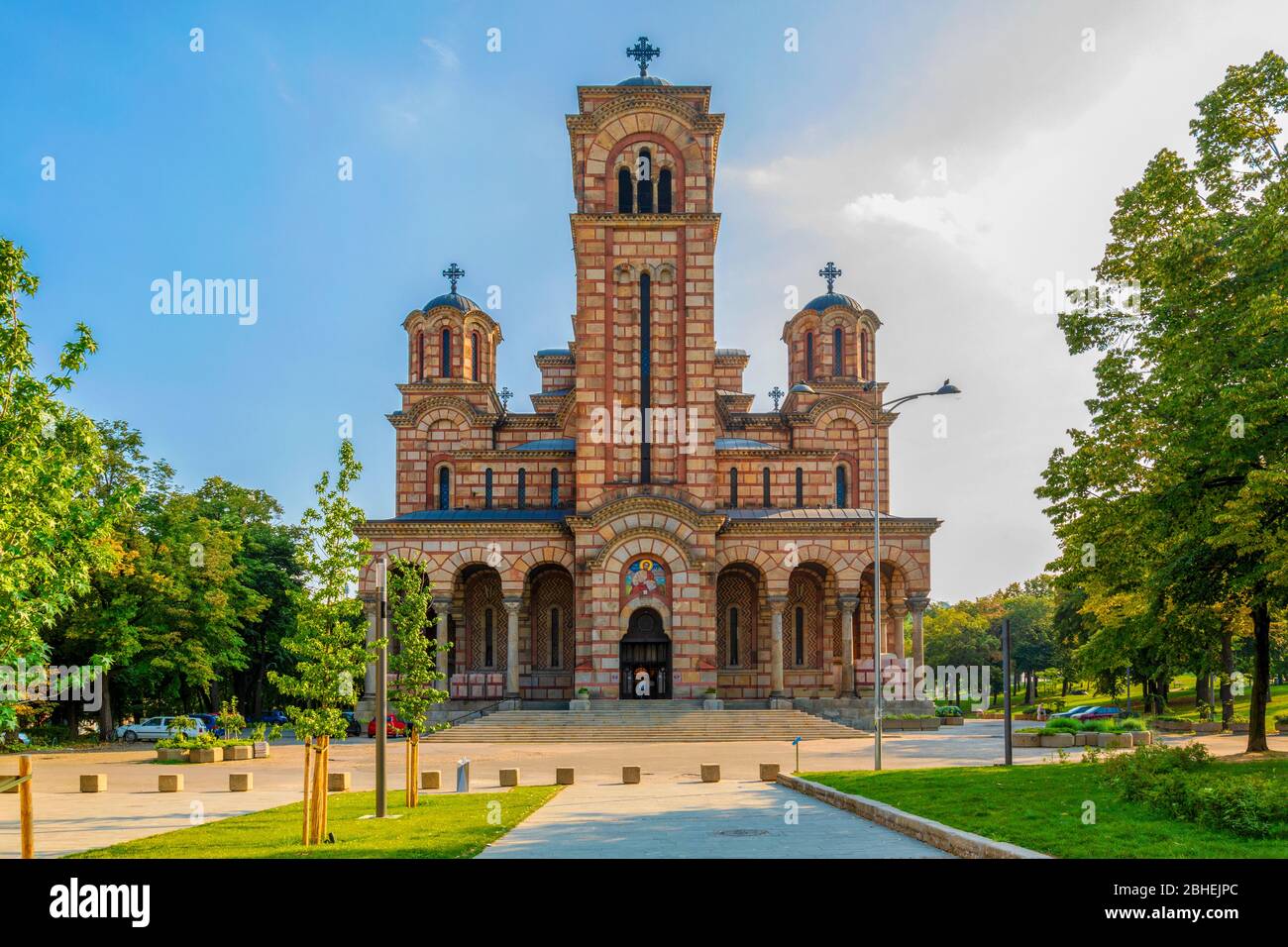 Église Saint-Marc. Église orthodoxe serbe dédiée à l'apôtre Saint et à la marque évangéliste. Parc Tasmajdan, Belgrade, Serbie. Banque D'Images
