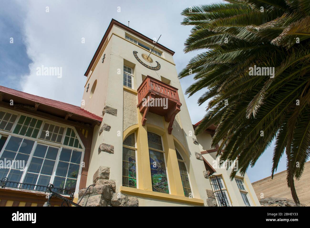 La maison Goerke (construite en 1910), résidence de Hans Goerke, directeur et copropriétaire de la compagnie de parapluie de diamants de Luderitz, en Namibie. Banque D'Images