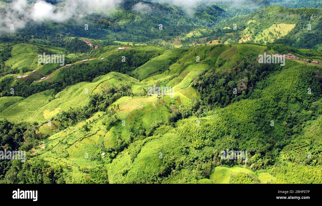 Photo de stock - Bandarban lieu touristique, belles collines Paysage. Banque D'Images