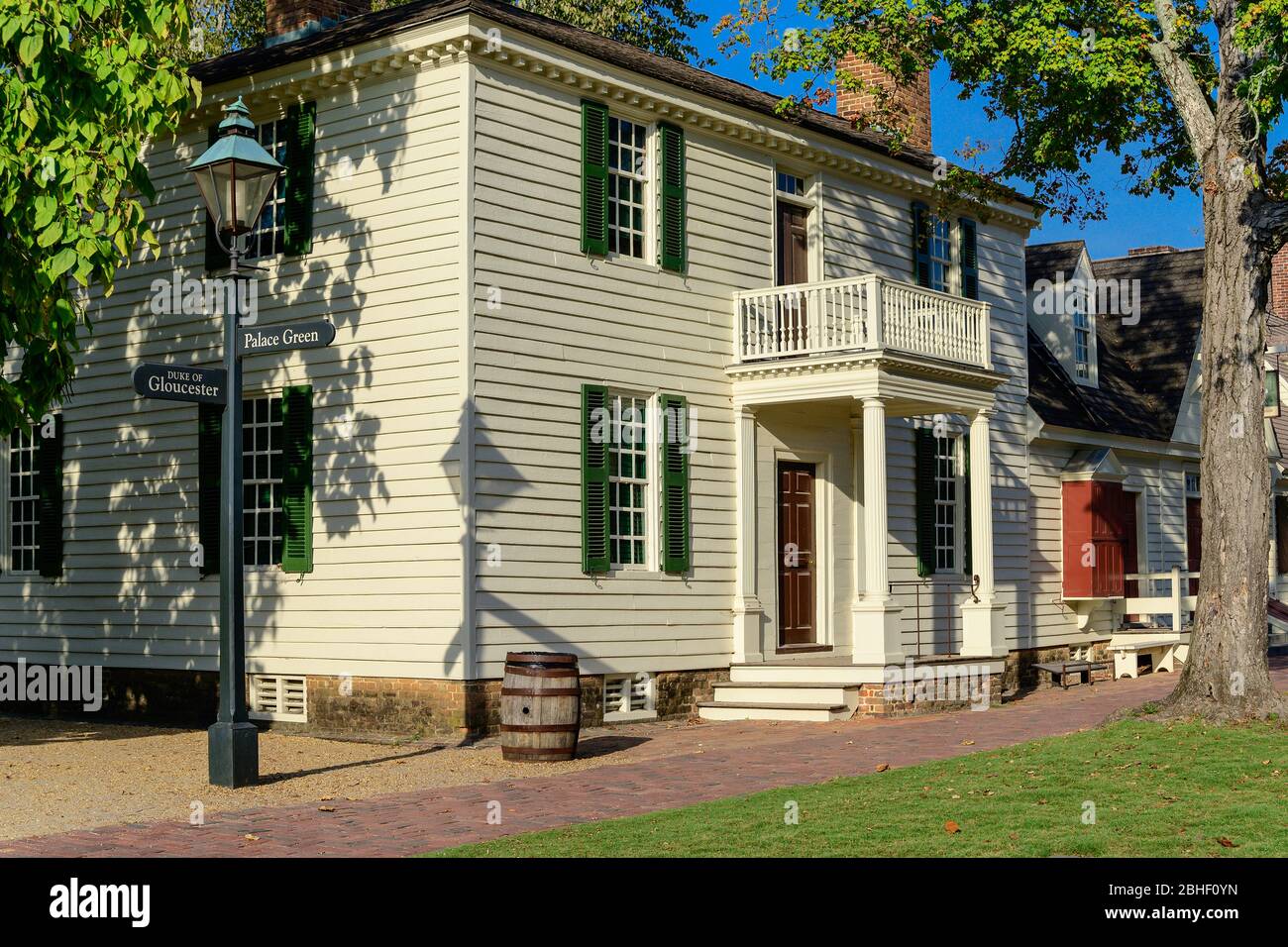 Maison coloniale Williamsburg James Geddy. Banque D'Images