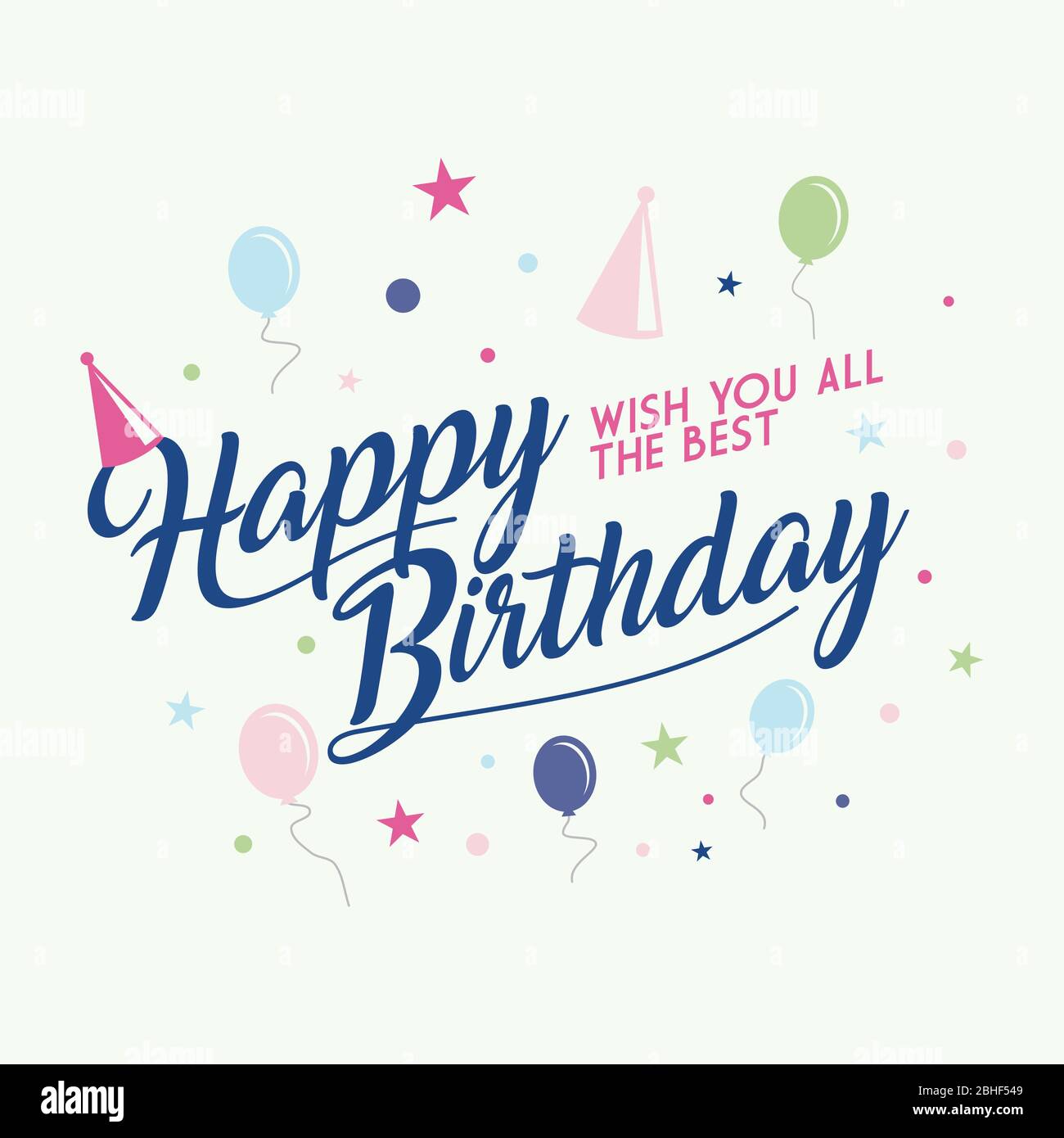 Vector coloré lettre joyeux anniversaire à votre élément de conception. Lettre joyeux anniversaire pour la carte de voeux, la bannière, l'autocollant et etc Illustration de Vecteur