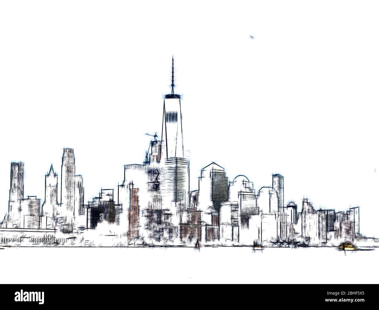 Vue de la ville de New York de Hoboken Banque D'Images