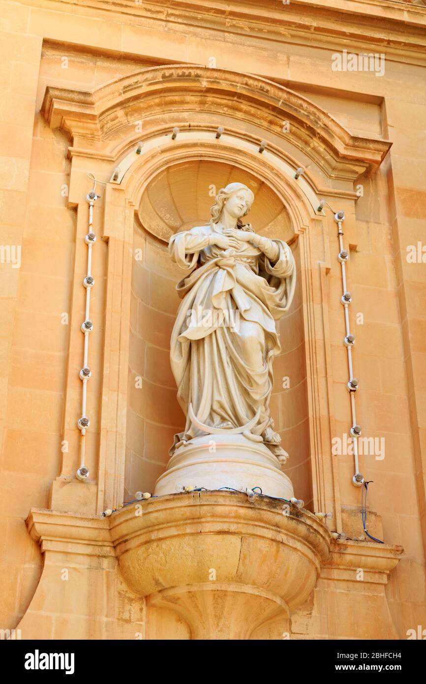 Basilique Saint-Georges, hôtel de ville de Victoria, l'île de Gozo, Malte, Europe Banque D'Images