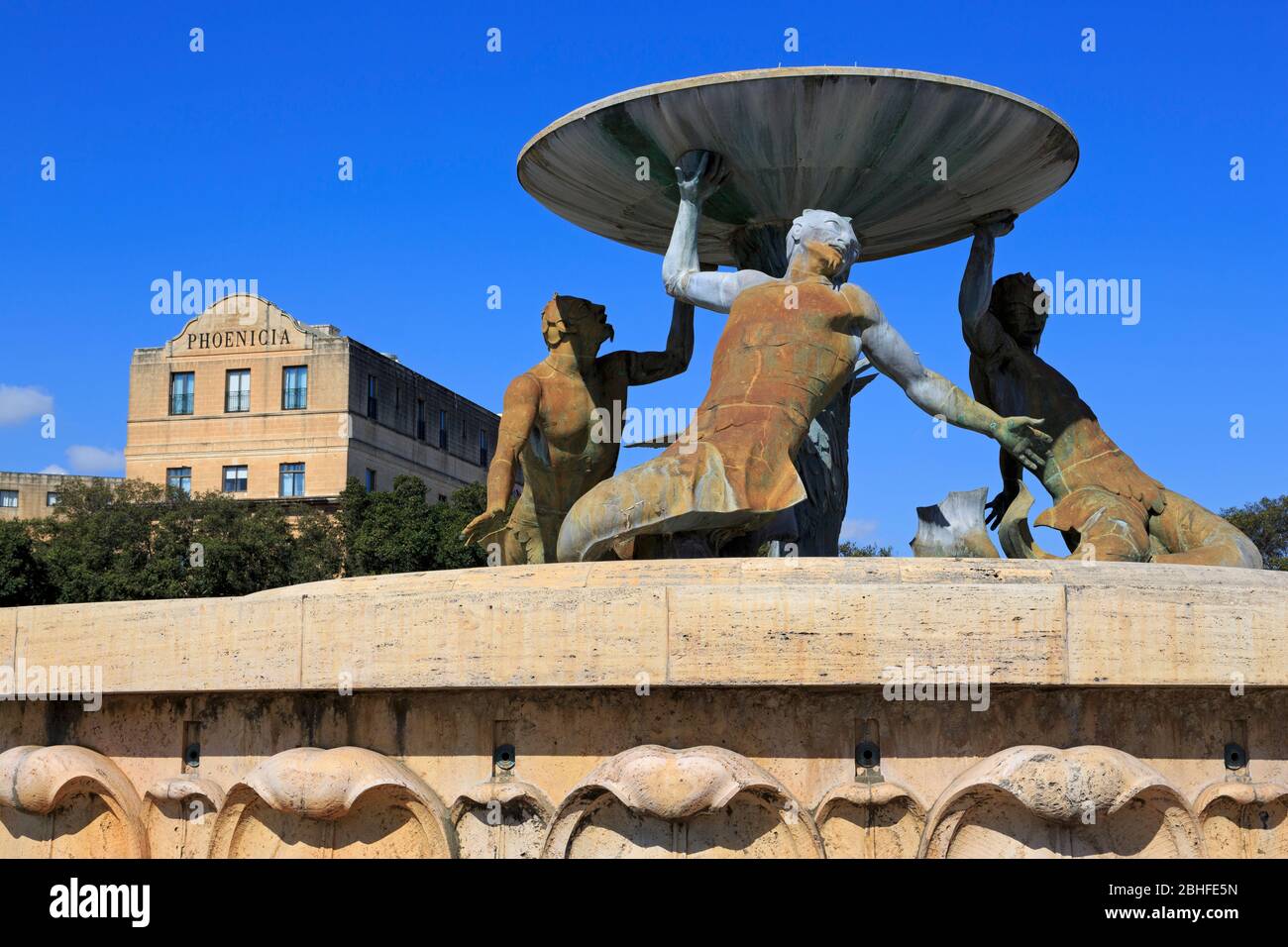 Malta Valletta Triton Fountain Banque De Photographies Et D images malta-valletta-triton-fountain-banque-de-photographies-et-d-images