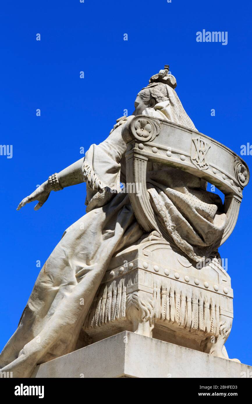 Statue de la reine Victoria, place de la République, Valletta, Malte, Europe Banque D'Images