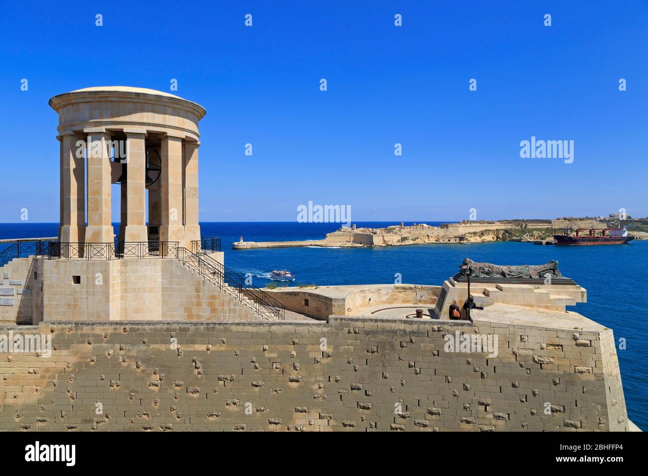 Mémorial de neige Bell, Valletta, Malte, Europe Banque D'Images