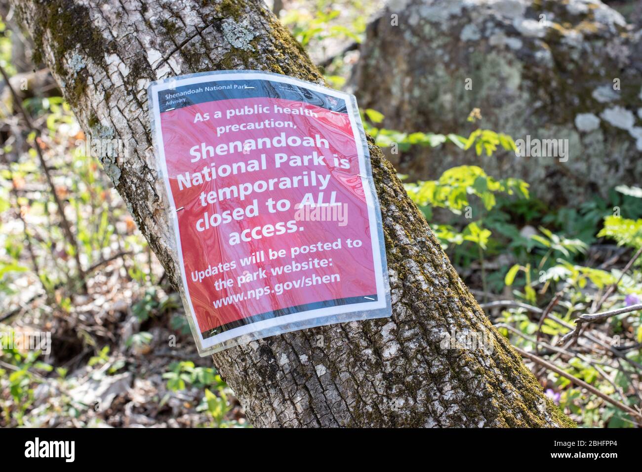 États-Unis fermer les parcs nationaux en raison du virus Corona Banque D'Images