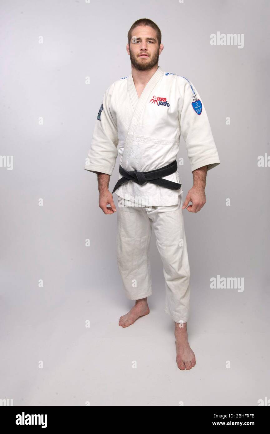 Travis Stevens, expert en judo, pose lors du Team USA Media Summit à Dallas, au Texas, avant les Jeux Olympiques de Londres en 2012. 14 mai 2012 ©Bob Daemmrich Banque D'Images